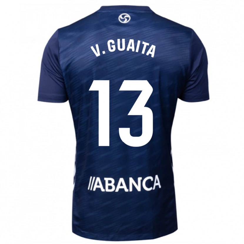 Danxen Criança Camisola Vicente Guaita #13 Azul Marinho Branco Alternativa 2025/26 Camisa