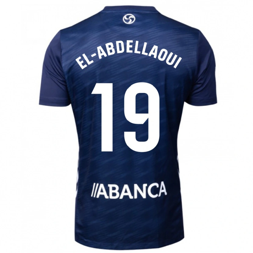 Danxen Criança Camisola Jones El-Abdellaoui #19 Azul Marinho Branco Alternativa 2025/26 Camisa