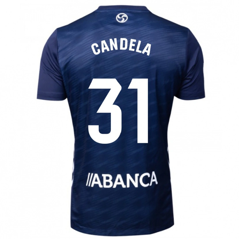 Danxen Criança Camisola Candela Rodríguez #31 Azul Marinho Branco Alternativa 2025/26 Camisa