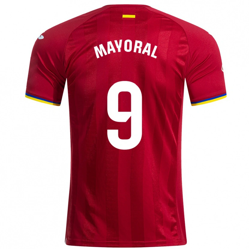 Danxen Criança Camisola Borja Mayoral #9 Vermelho Amarelo Azul Alternativa 2025/26 Camisa