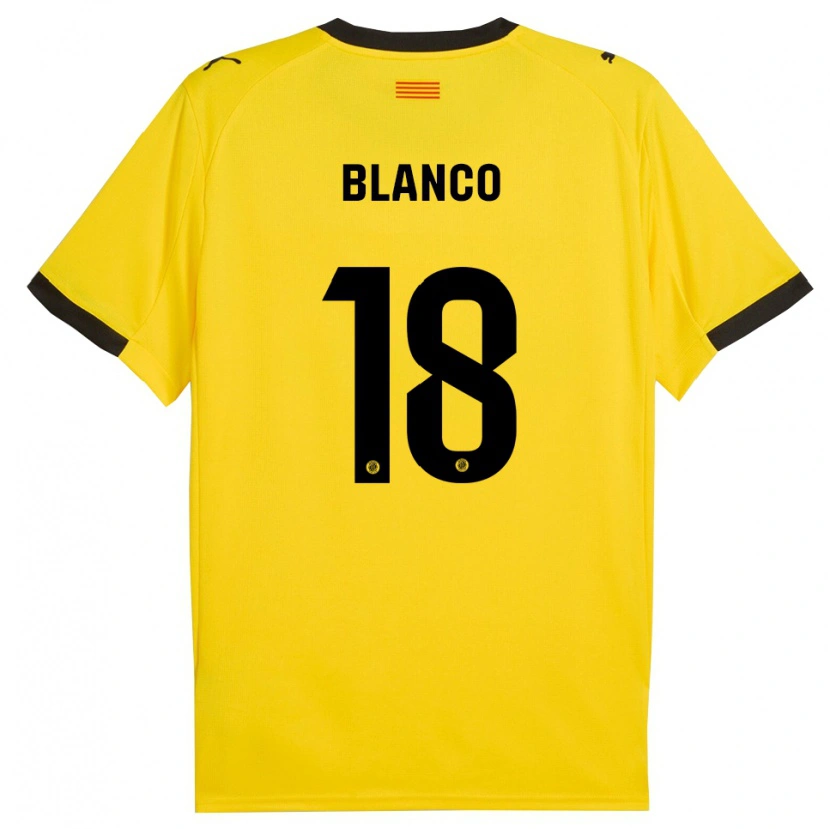 Danxen Criança Camisola Aaron Blanco #18 Amarelo Preto Alternativa 2025/26 Camisa