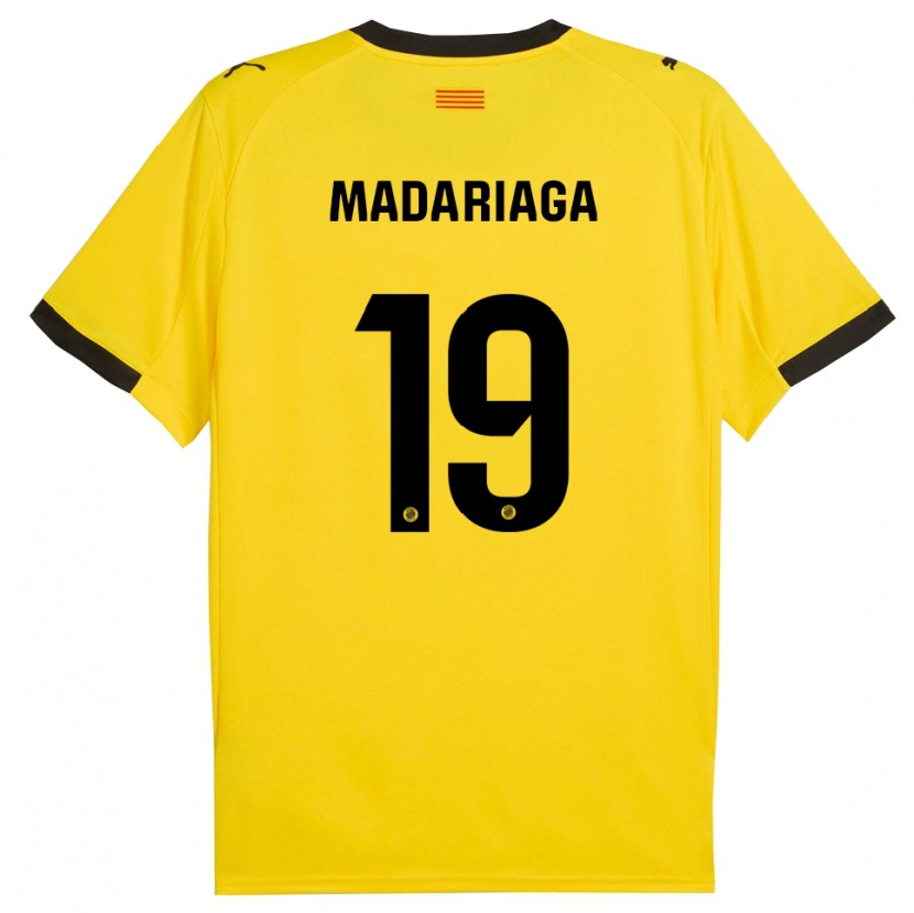 Danxen Criança Camisola Génesis Madariaga #19 Amarelo Preto Alternativa 2025/26 Camisa