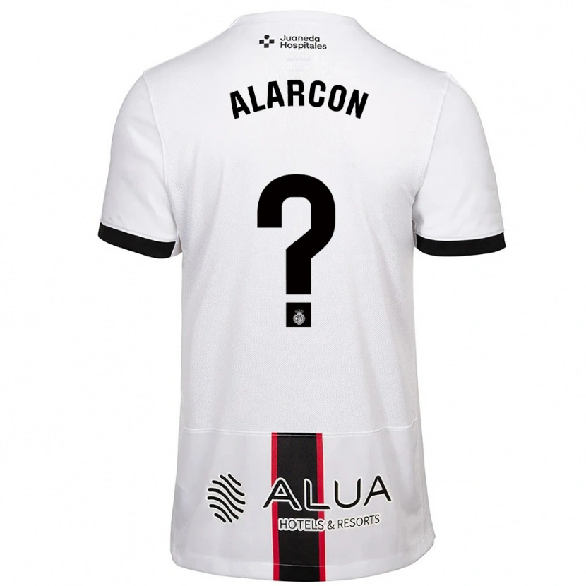 Danxen Criança Camisola Raúl Alarcón #0 Branco Preto Alternativa 2025/26 Camisa