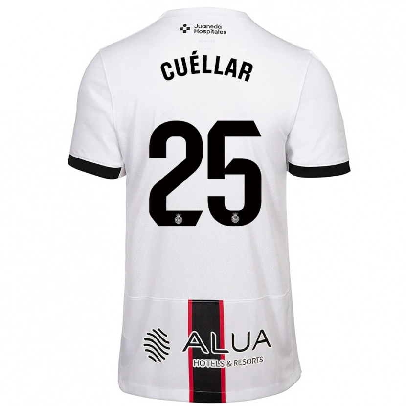 Danxen Criança Camisola Iván Cuéllar #25 Branco Preto Alternativa 2025/26 Camisa
