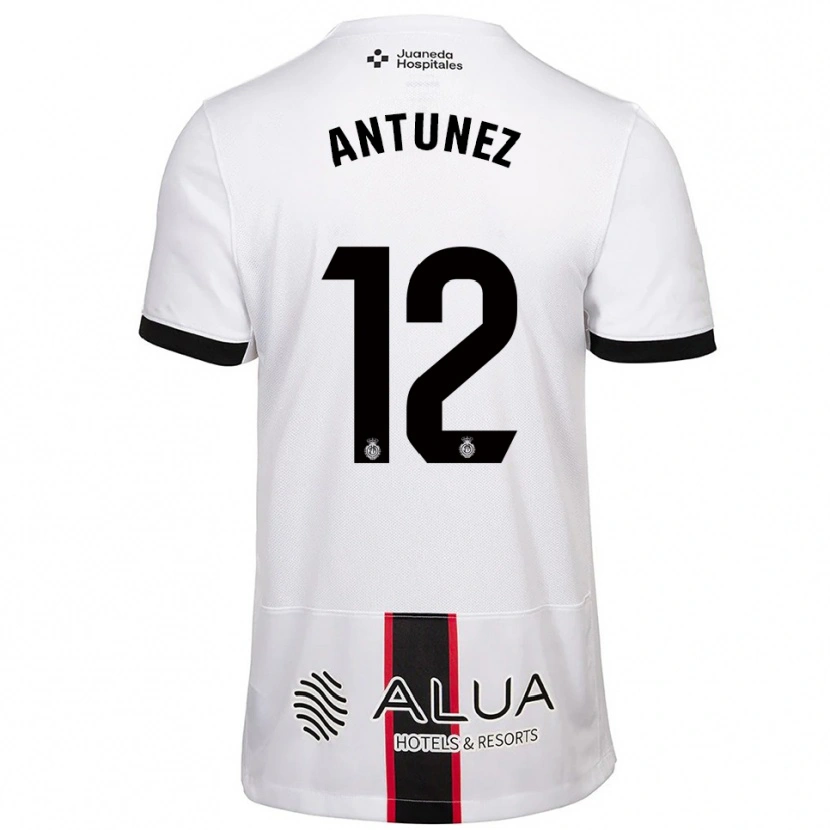 Danxen Criança Camisola Yahir Antúnez #12 Branco Preto Alternativa 2025/26 Camisa