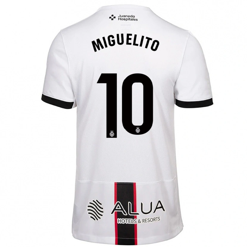 Danxen Criança Camisola Miguelito #10 Branco Preto Alternativa 2025/26 Camisa