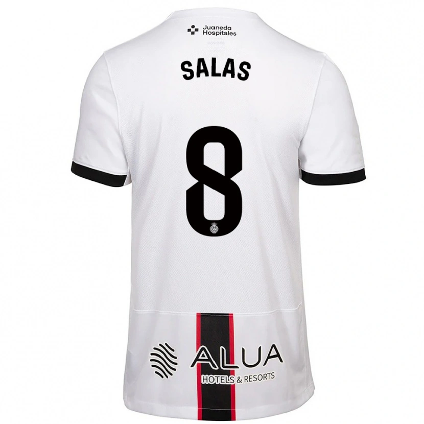 Danxen Criança Camisola Jan Salas #8 Branco Preto Alternativa 2025/26 Camisa