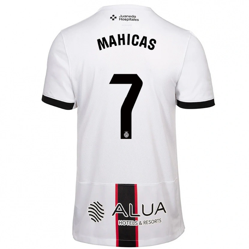 Danxen Criança Camisola Julián Mahicas #7 Branco Preto Alternativa 2025/26 Camisa