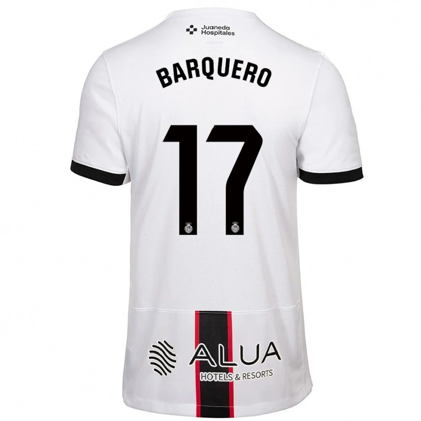 Danxen Criança Camisola Adrián Barquero #17 Branco Preto Alternativa 2025/26 Camisa