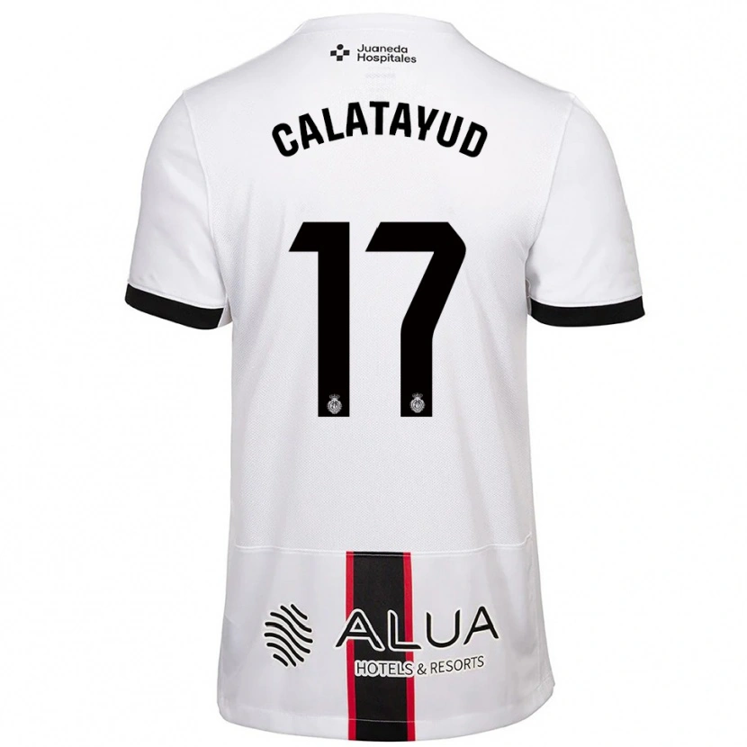 Danxen Criança Camisola Miguel Calatayud #17 Branco Preto Alternativa 2025/26 Camisa