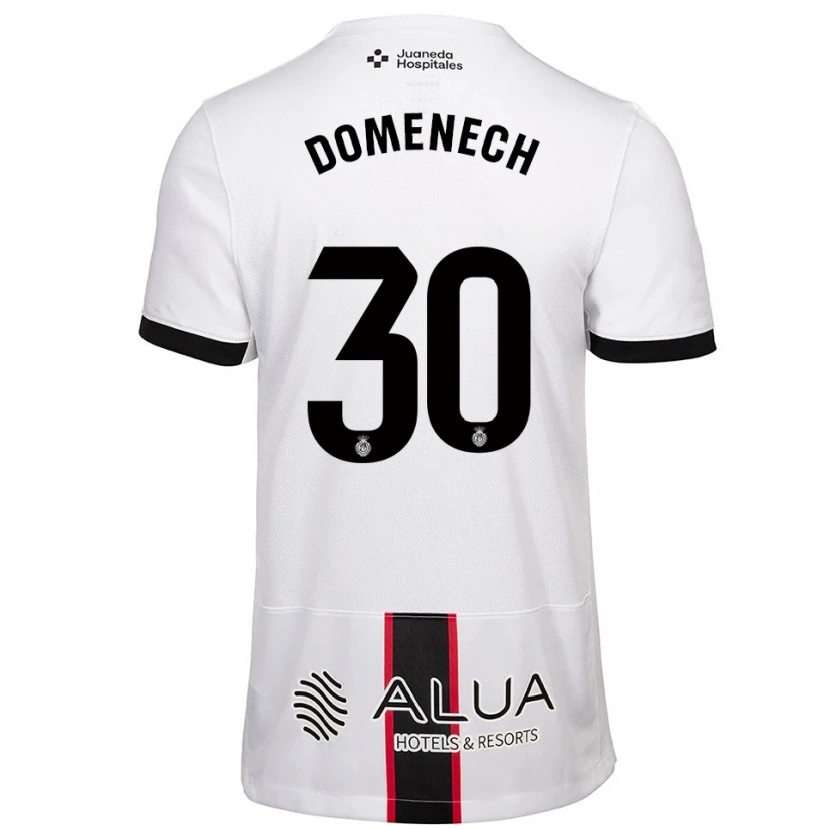 Danxen Criança Camisola Marc Domènech #30 Branco Preto Alternativa 2025/26 Camisa