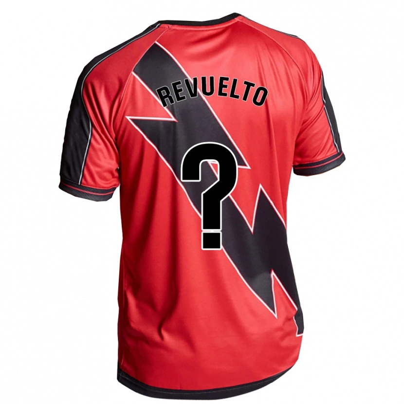 Danxen Criança Camisola Víctor Revuelto #0 Vermelho Preto Alternativa 2025/26 Camisa