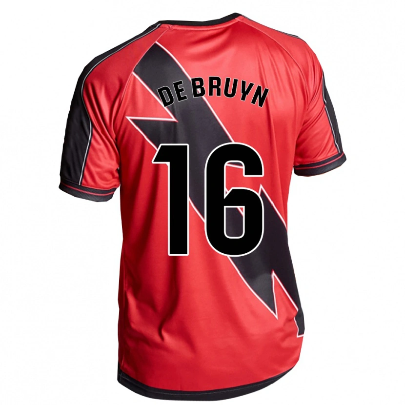 Danxen Criança Camisola Glenn De Bruyn #16 Vermelho Preto Alternativa 2025/26 Camisa