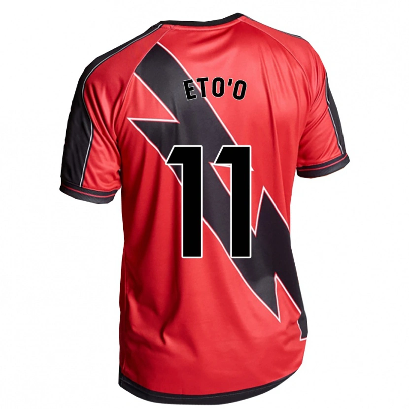 Danxen Criança Camisola Etienne Eto'o #11 Vermelho Preto Alternativa 2025/26 Camisa