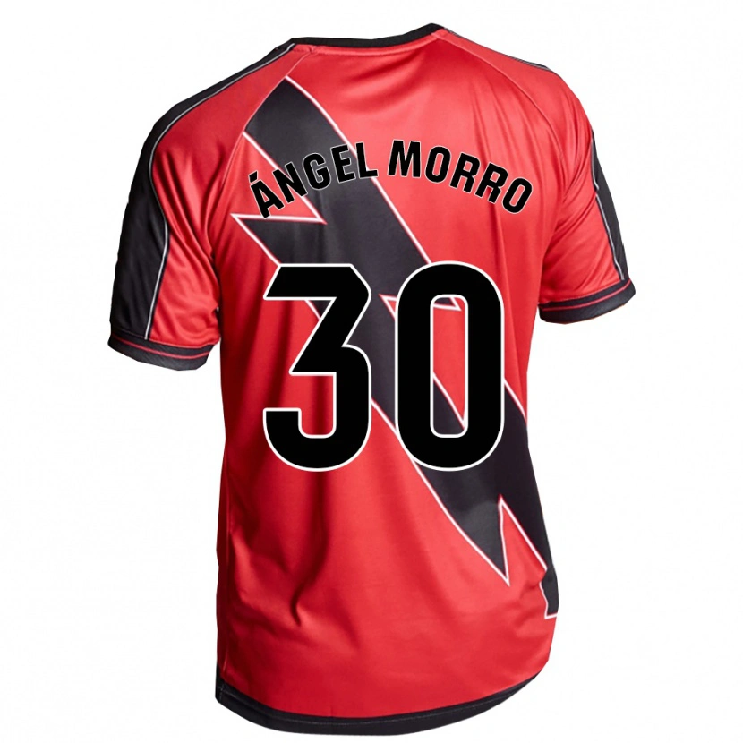 Danxen Criança Camisola Miguel Ángel Morro #30 Vermelho Preto Alternativa 2025/26 Camisa