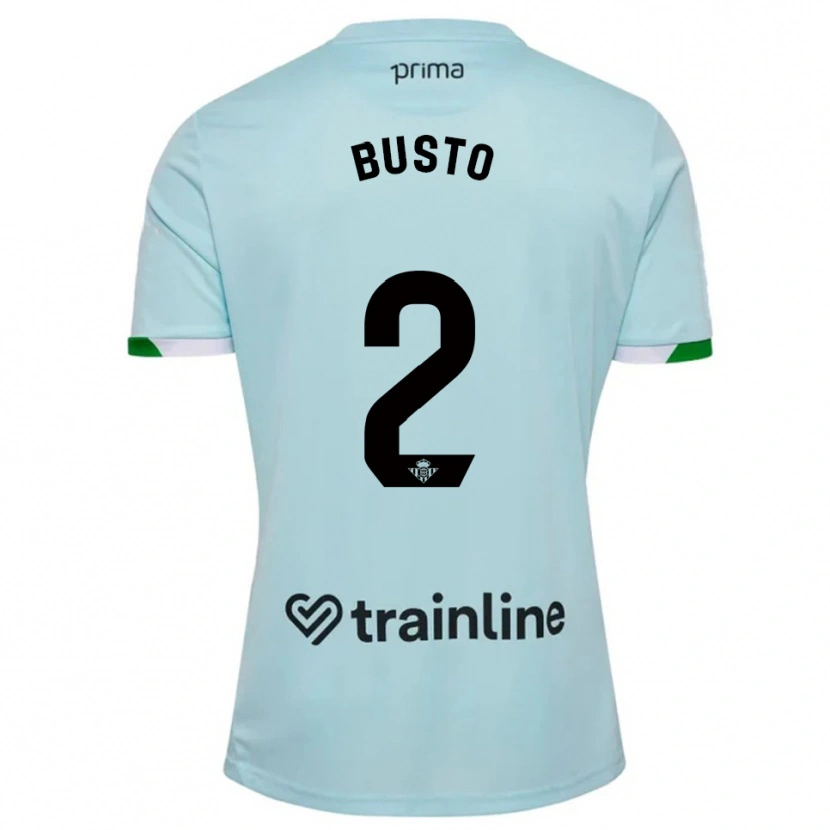 Danxen Criança Camisola Pablo Busto #2 Azul Celeste Verde Alternativa 2025/26 Camisa