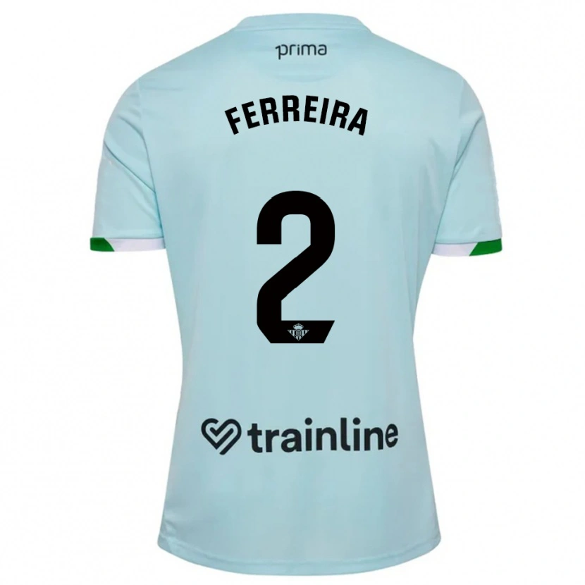 Danxen Criança Camisola Kilian Ferreira #2 Azul Celeste Verde Alternativa 2025/26 Camisa