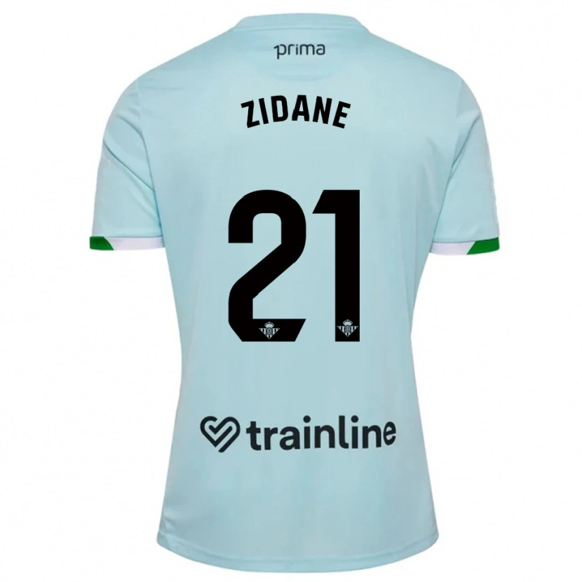 Danxen Criança Camisola Elyaz Zidane #21 Azul Celeste Verde Alternativa 2025/26 Camisa