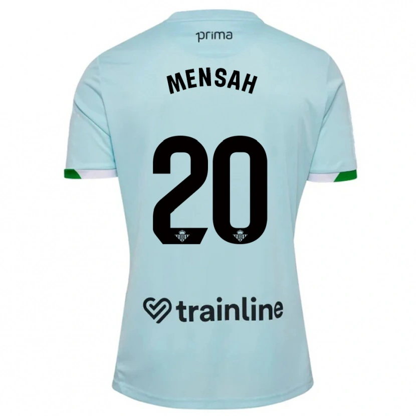 Danxen Criança Camisola Mawuli Mensah #20 Azul Celeste Verde Alternativa 2025/26 Camisa