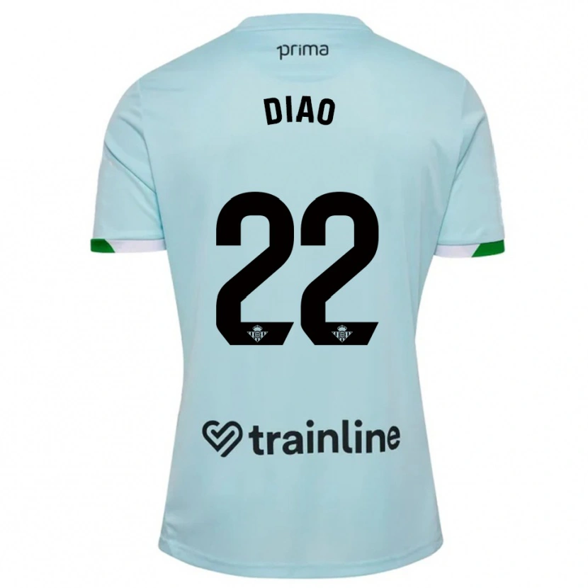 Danxen Criança Camisola Usse Diao #22 Azul Celeste Verde Alternativa 2025/26 Camisa