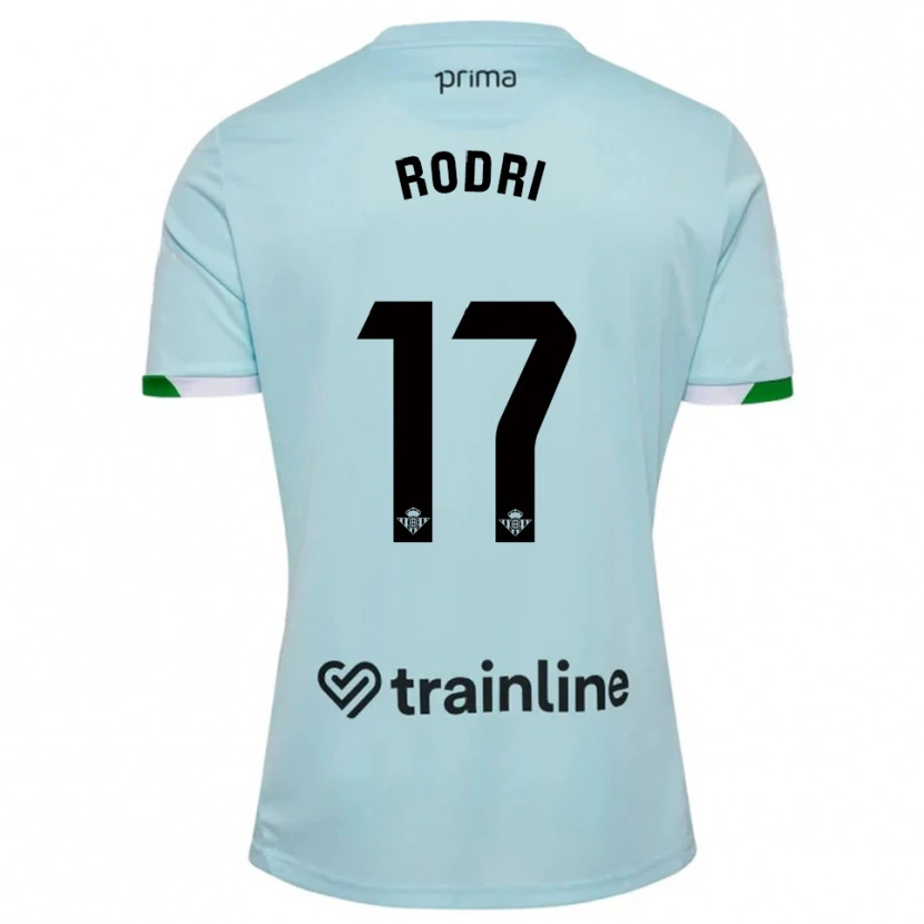 Danxen Criança Camisola Rodri Sanchez #17 Azul Celeste Verde Alternativa 2025/26 Camisa