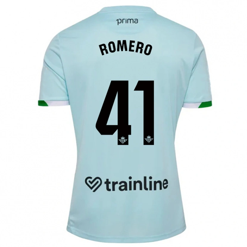 Danxen Criança Camisola José Romero #41 Azul Celeste Verde Alternativa 2025/26 Camisa