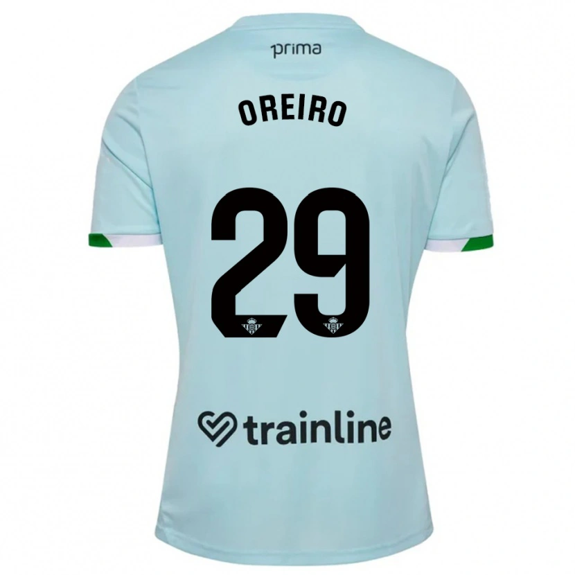Danxen Criança Camisola Jorge Oreiro #29 Azul Celeste Verde Alternativa 2025/26 Camisa