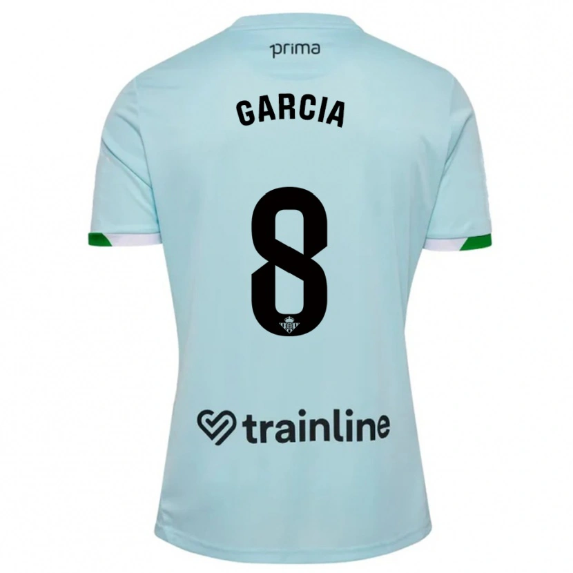 Danxen Criança Camisola Naima García #8 Azul Celeste Verde Alternativa 2025/26 Camisa