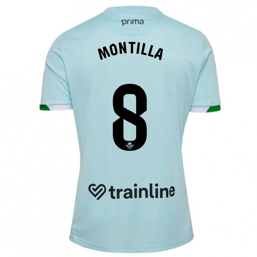 Danxen Criança Camisola Natalia Montilla #8 Azul Celeste Verde Alternativa 2025/26 Camisa