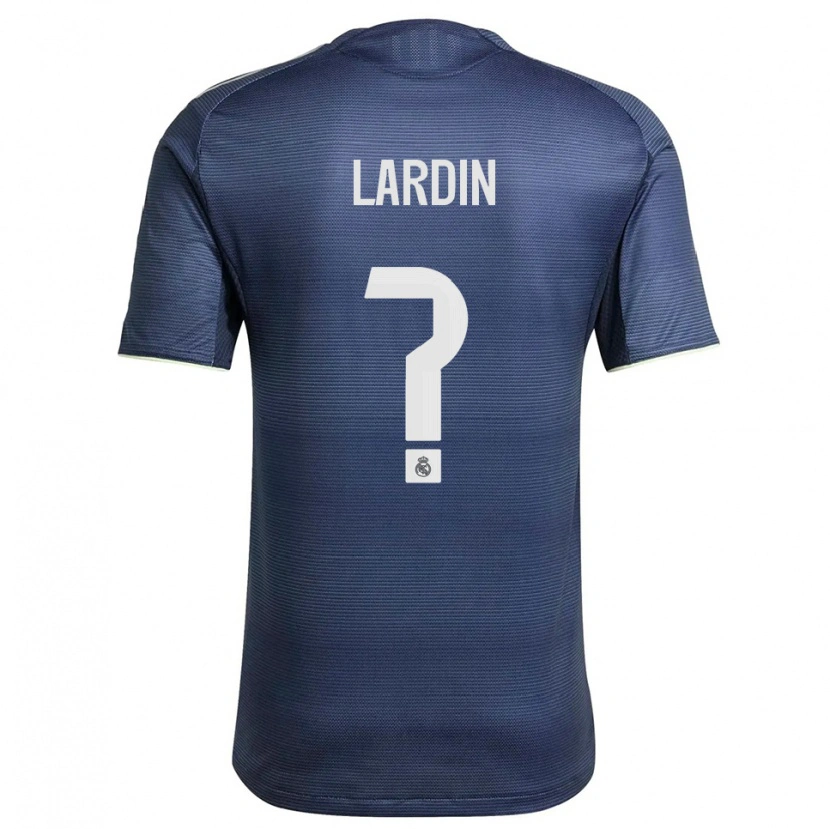 Danxen Criança Camisola Carlos Lardin #0 Azul Marinho Prata Alternativa 2025/26 Camisa