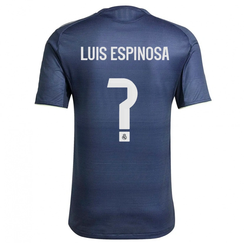 Danxen Criança Camisola José Luis Espinosa #0 Azul Marinho Prata Alternativa 2025/26 Camisa