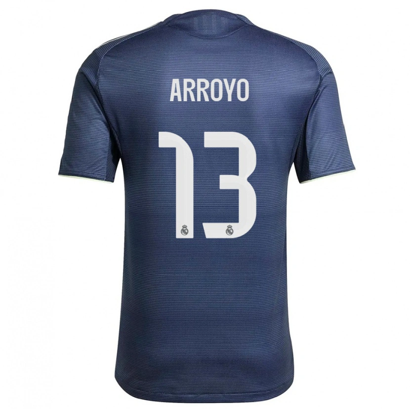 Danxen Criança Camisola Diego Arroyo #13 Azul Marinho Prata Alternativa 2025/26 Camisa
