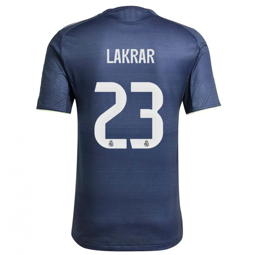 Danxen Criança Camisola Maëlle Lakrar #23 Azul Marinho Prata Alternativa 2025/26 Camisa