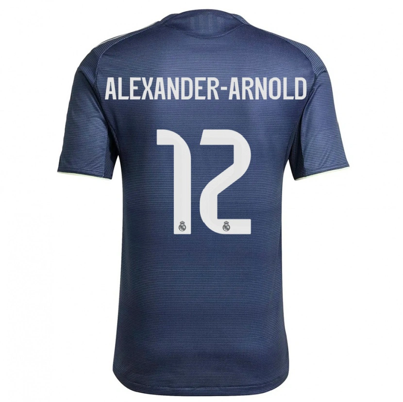 Danxen Criança Camisola Trent Alexander-Arnold #12 Azul Marinho Prata Alternativa 2025/26 Camisa