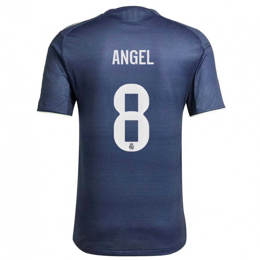 Danxen Criança Camisola Manuel Ángel #8 Azul Marinho Prata Alternativa 2025/26 Camisa