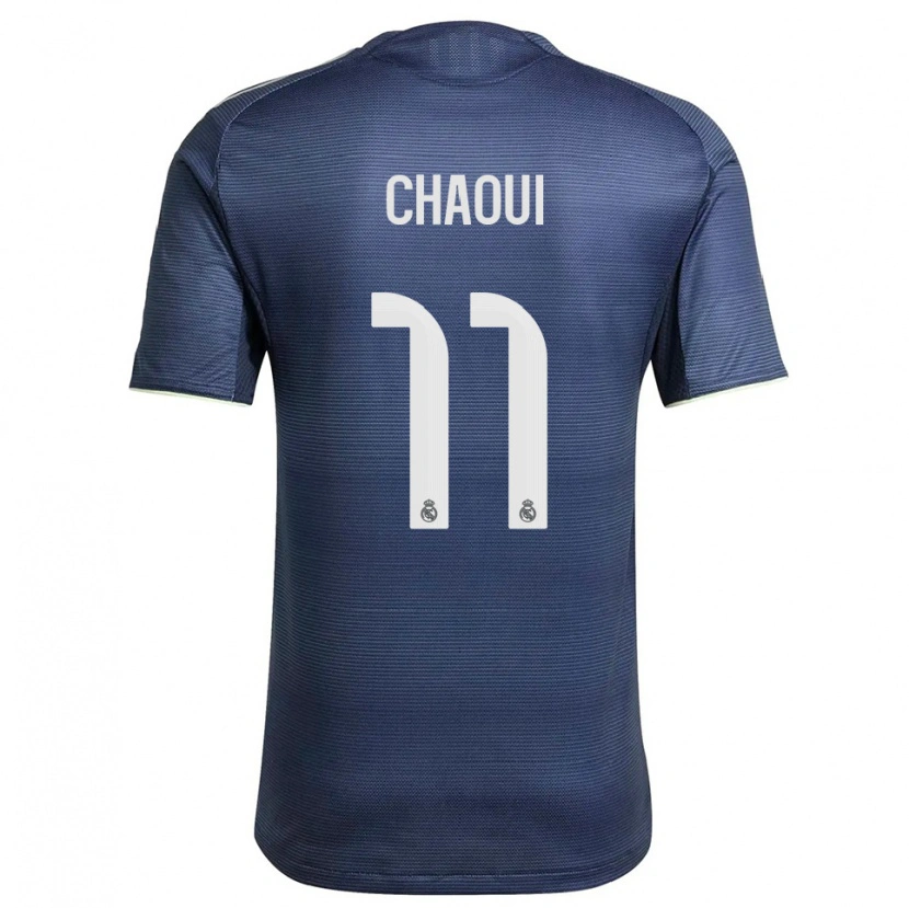 Danxen Criança Camisola Omar Chaoui #11 Azul Marinho Prata Alternativa 2025/26 Camisa