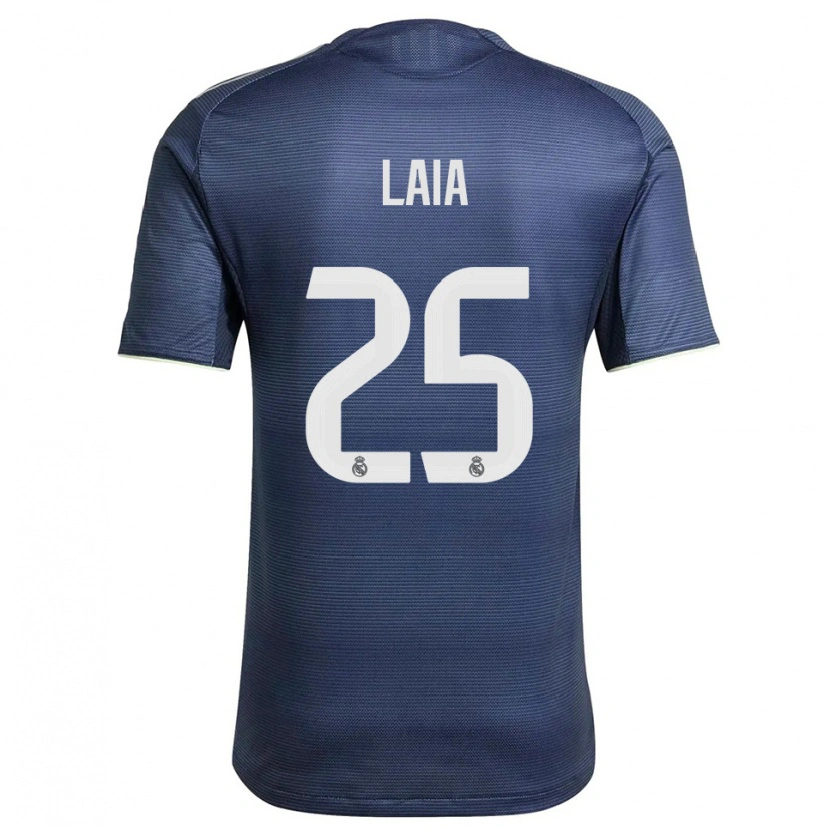 Danxen Criança Camisola Laia López De La Morena #25 Azul Marinho Prata Alternativa 2025/26 Camisa