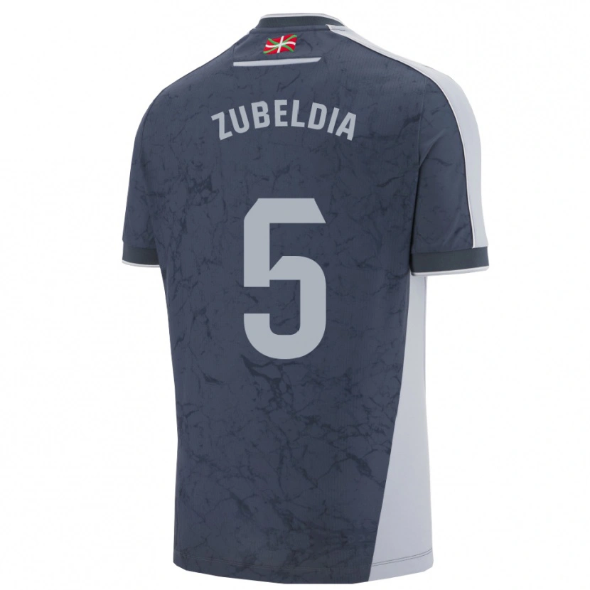 Danxen Criança Camisola Igor Zubeldia #5 Azul Escuro Branco Alternativa 2025/26 Camisa
