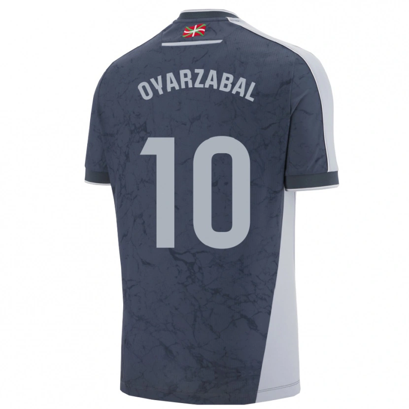 Danxen Criança Camisola Mikel Oyarzabal #10 Azul Escuro Branco Alternativa 2025/26 Camisa