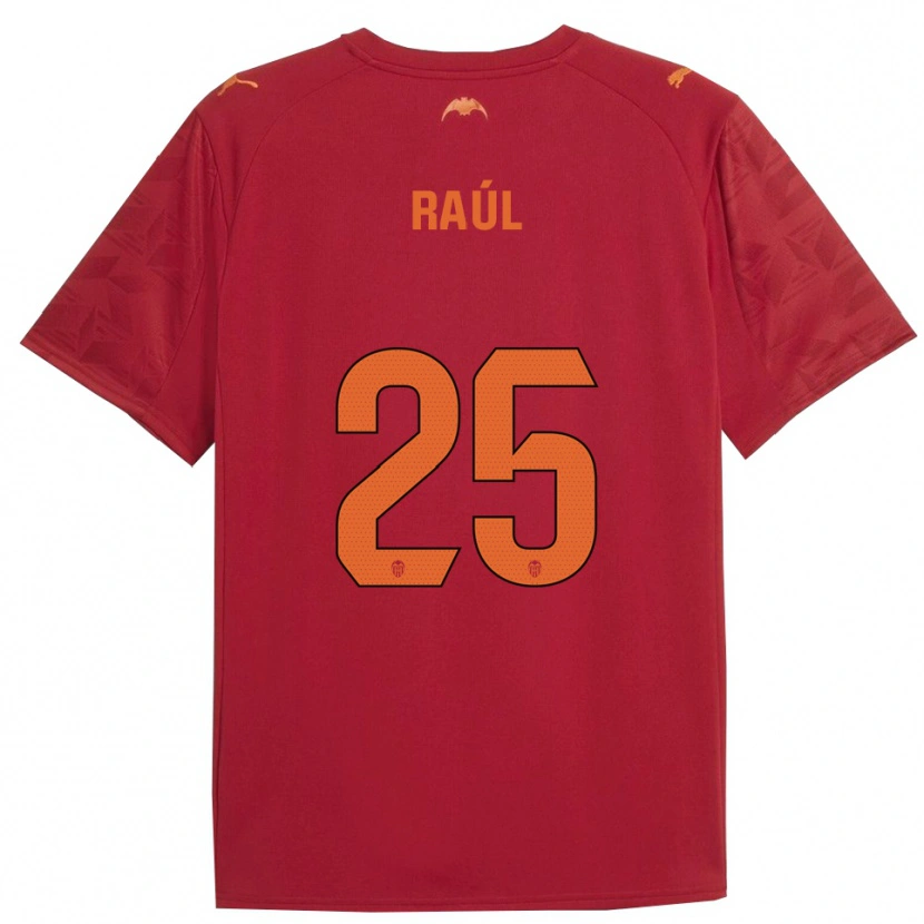 Danxen Criança Camisola Raúl Jiménez #25 Vermelho Laranja Alternativa 2025/26 Camisa
