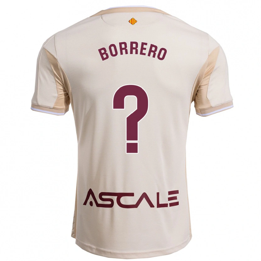 Danxen Criança Camisola Juanma Borrero #0 Branco Sujo Borgonha Alternativa 2025/26 Camisa