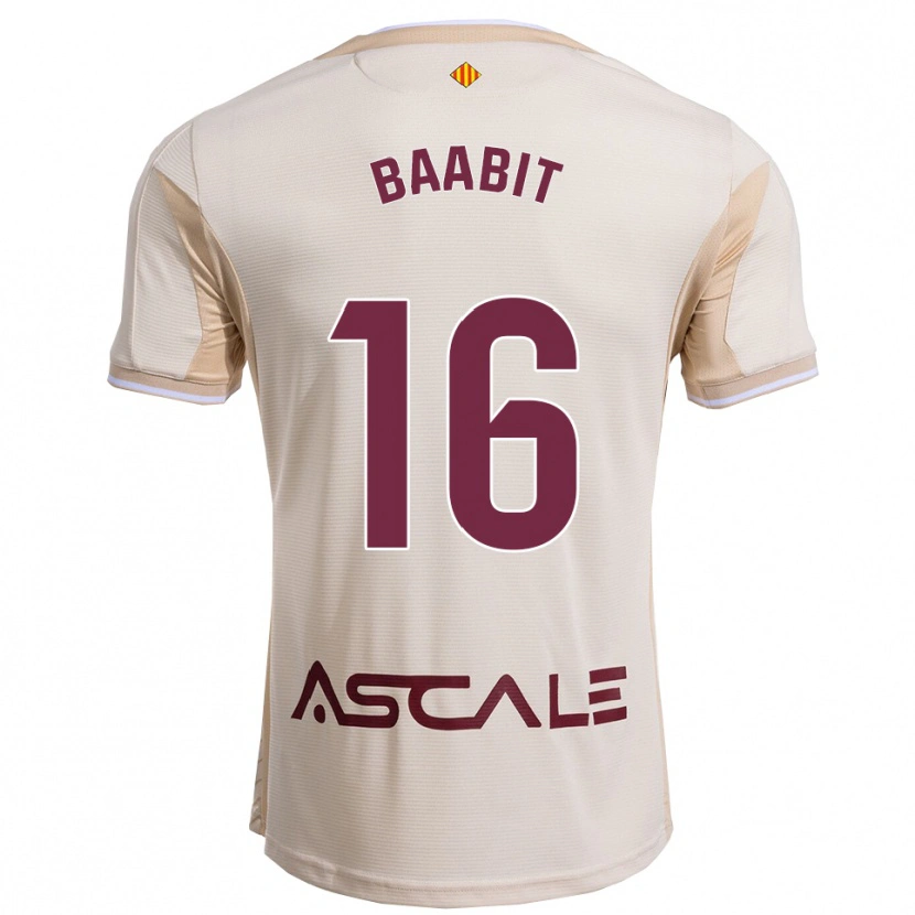 Danxen Criança Camisola Adam Baabit #16 Branco Sujo Borgonha Alternativa 2025/26 Camisa