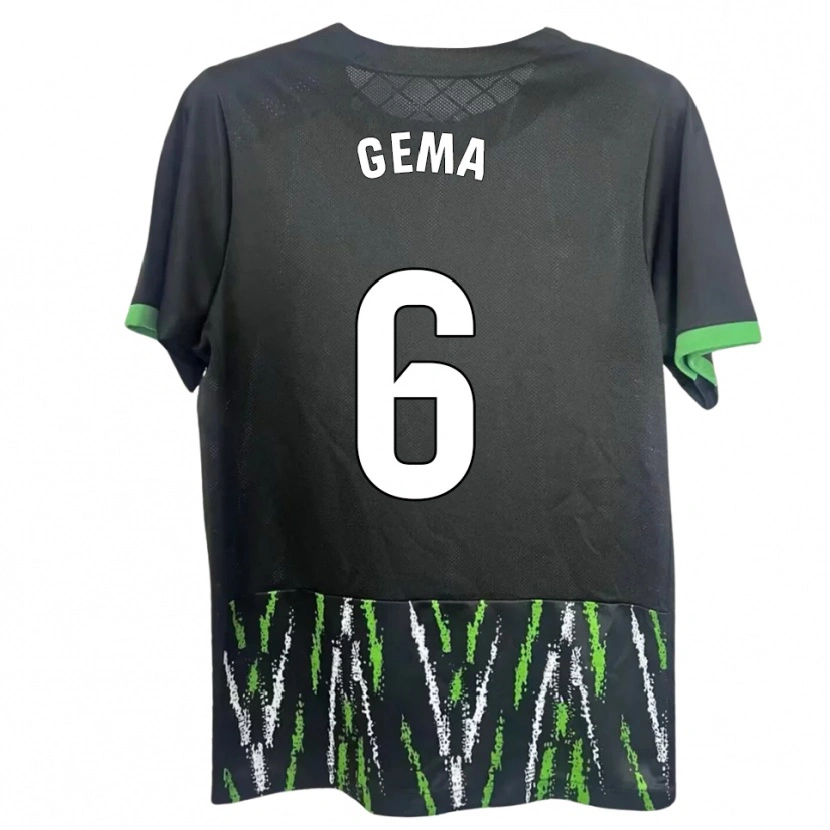 Danxen Criança Camisola Gema Climent #6 Preto Verde Alternativa 2025/26 Camisa