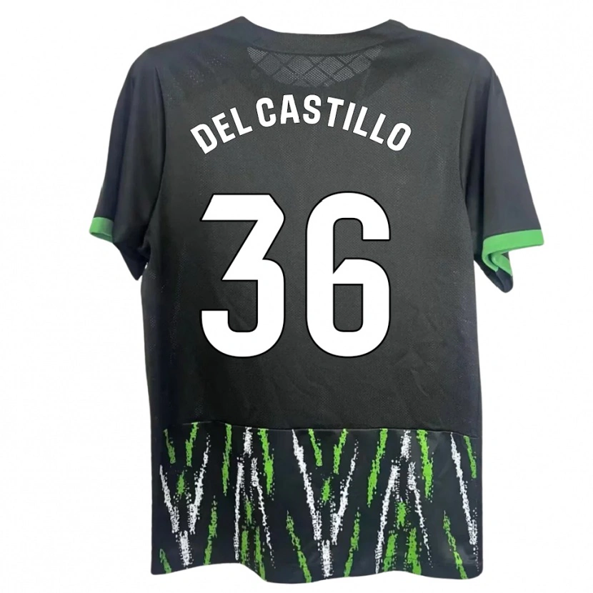 Danxen Criança Camisola Gonzalo Del Castillo #36 Preto Verde Alternativa 2025/26 Camisa