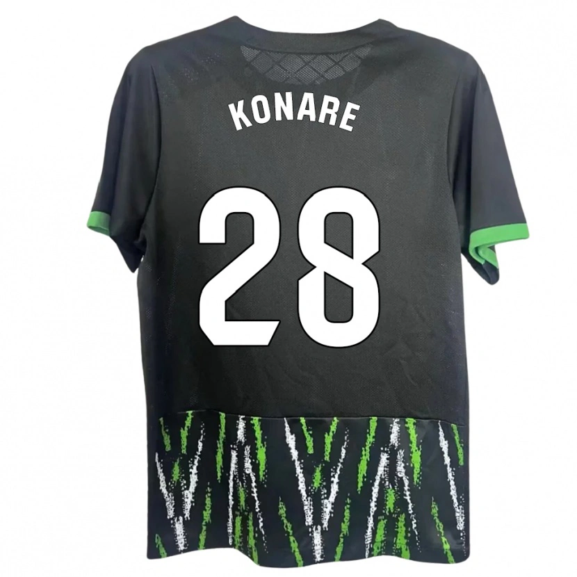 Danxen Criança Camisola Umaru Konare #28 Preto Verde Alternativa 2025/26 Camisa
