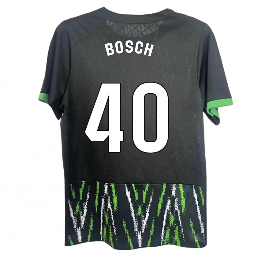 Danxen Criança Camisola Owen Bosch #40 Preto Verde Alternativa 2025/26 Camisa