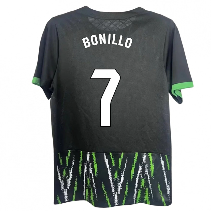 Danxen Criança Camisola Haizam Bonillo #7 Preto Verde Alternativa 2025/26 Camisa