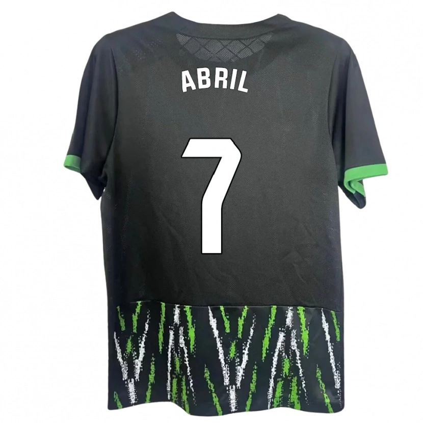 Danxen Criança Camisola Abril Pazos Amores #7 Preto Verde Alternativa 2025/26 Camisa