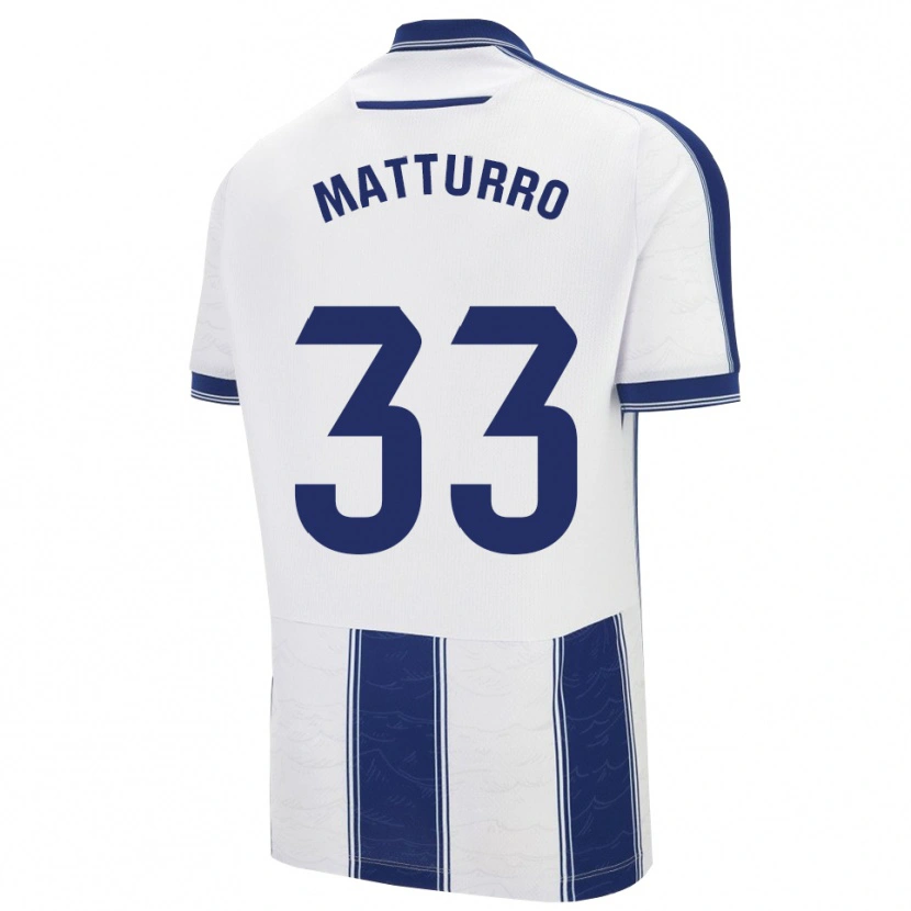 Danxen Criança Camisola Alan Matturro #33 Azul Marinho Branco Alternativa 2025/26 Camisa