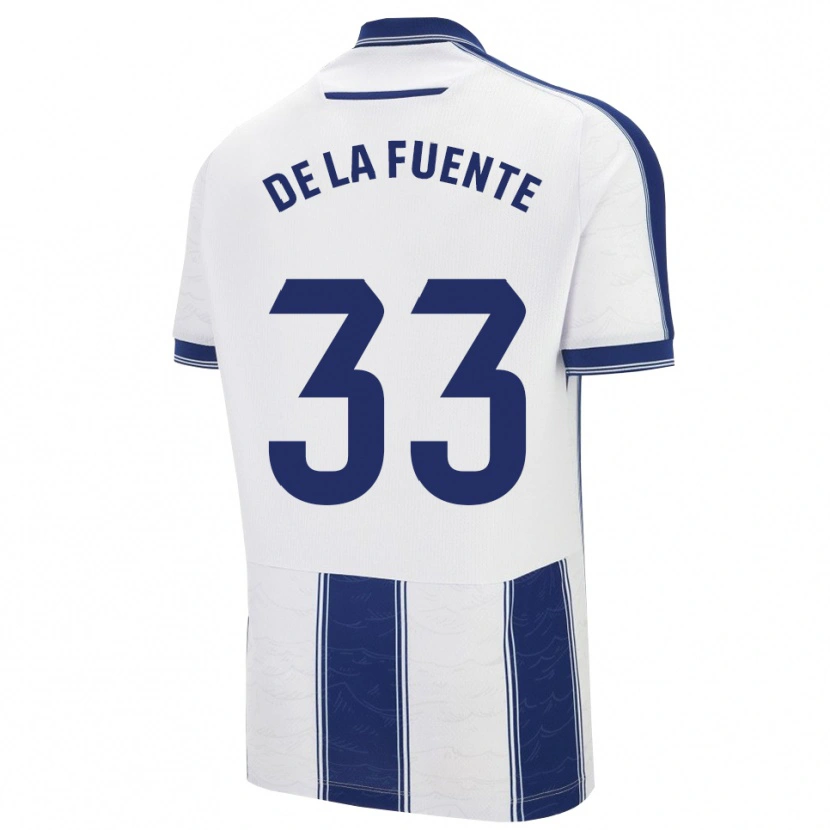 Danxen Criança Camisola Alba De La Fuente #33 Azul Marinho Branco Alternativa 2025/26 Camisa